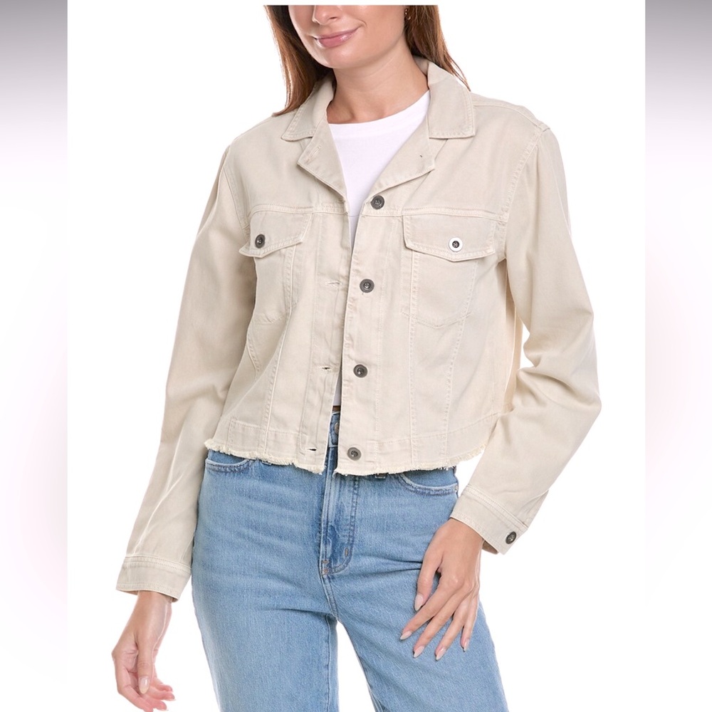 NWT Bella Dahl Women's Cream Denim Jacket Size Small